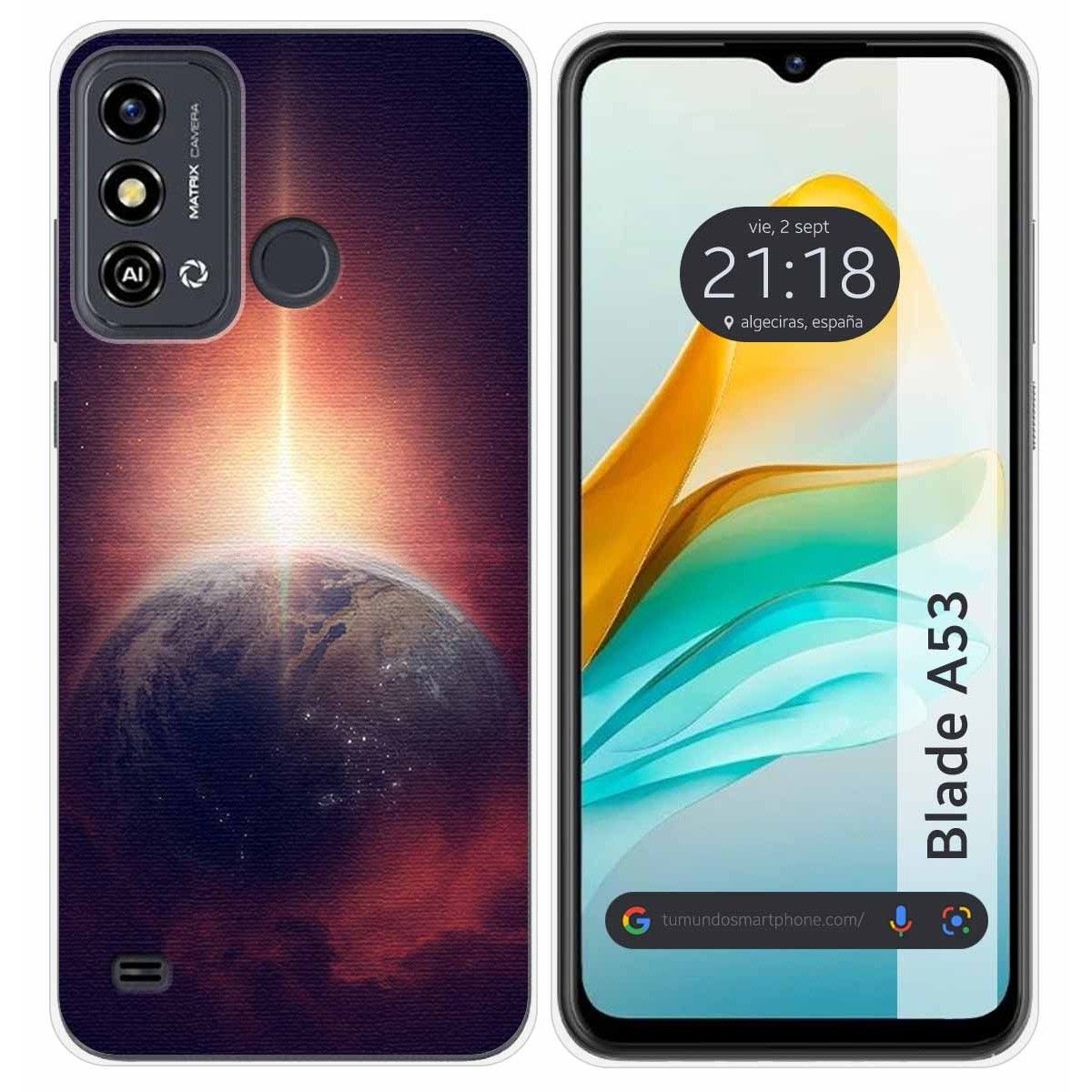 Funda Silicona para ZTE Blade A53 diseño Tierra Dibujos