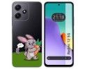 Funda Silicona Transparente para Xiaomi Redmi 12 5G diseño Conejo Dibujos