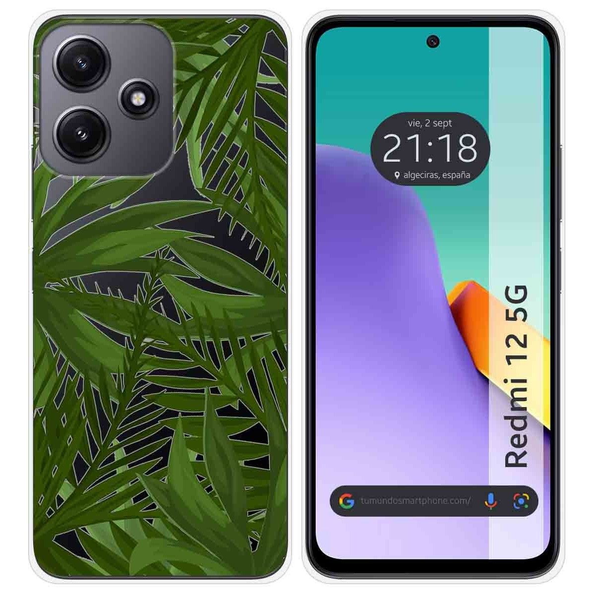 Funda Silicona Transparente para Xiaomi Redmi 12 5G diseño Jungla Dibujos