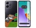 Funda Silicona Transparente para Xiaomi Redmi 12 5G diseño Panda Dibujos
