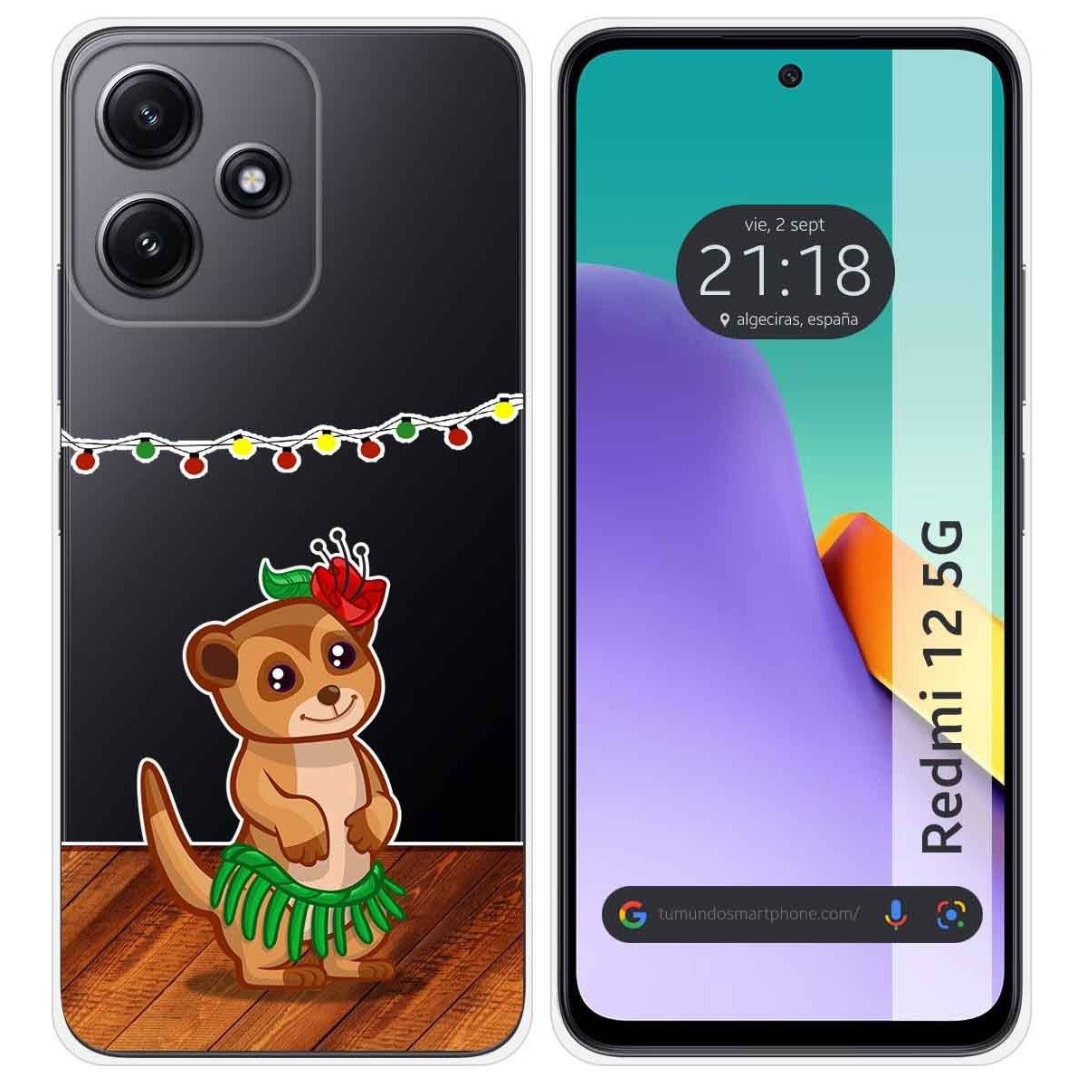 Funda Silicona Transparente para Xiaomi Redmi 12 5G diseño Suricata Dibujos