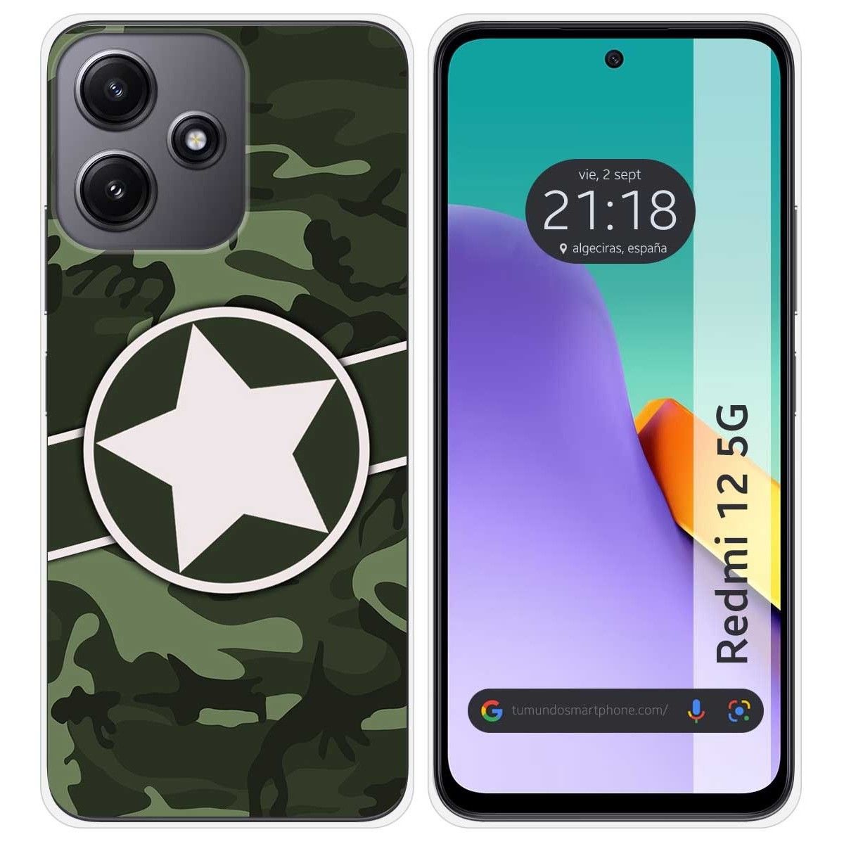 Funda Silicona para Xiaomi Redmi 12 5G diseño Camuflaje 01 Dibujos