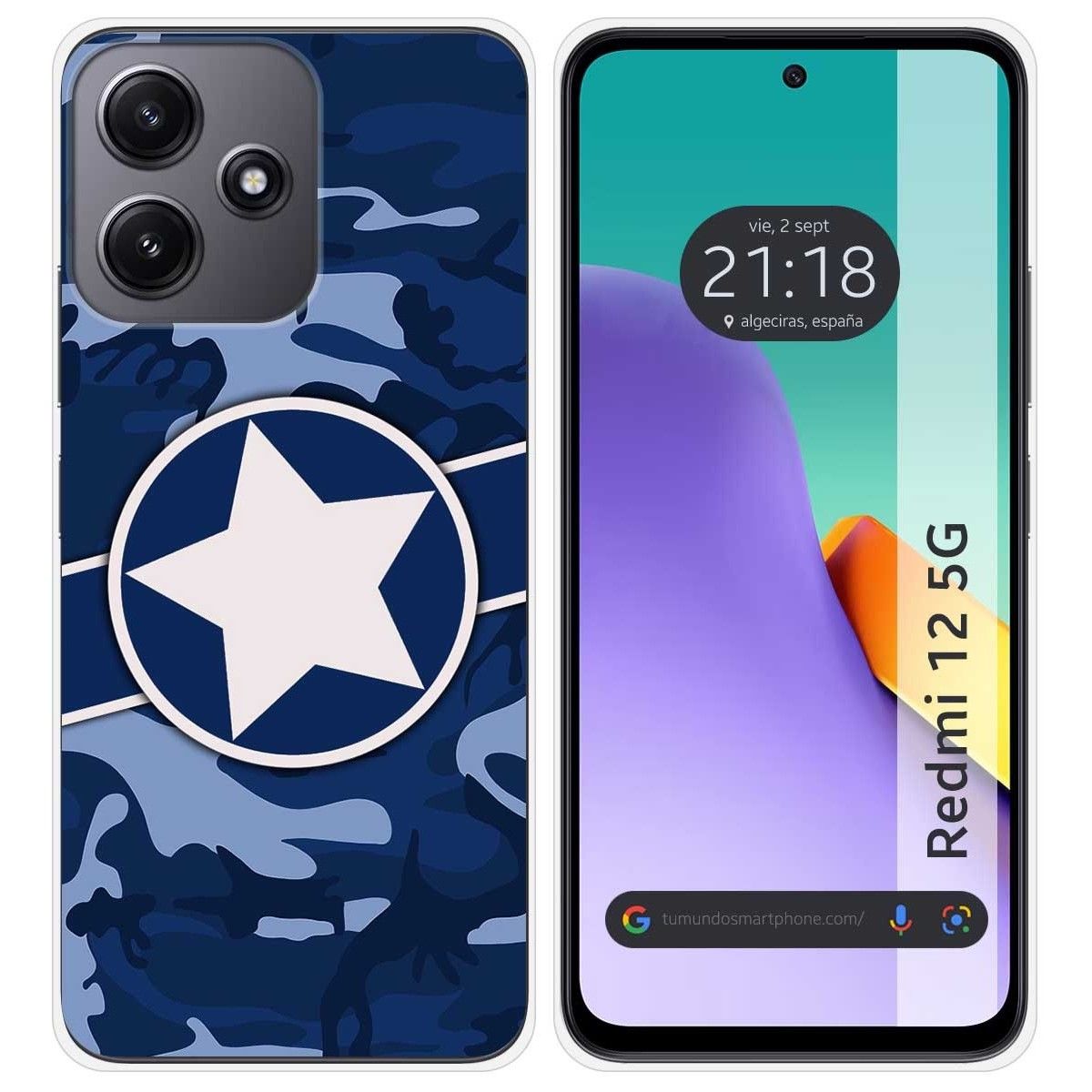 Funda Silicona para Xiaomi Redmi 12 5G diseño Camuflaje 03 Dibujos