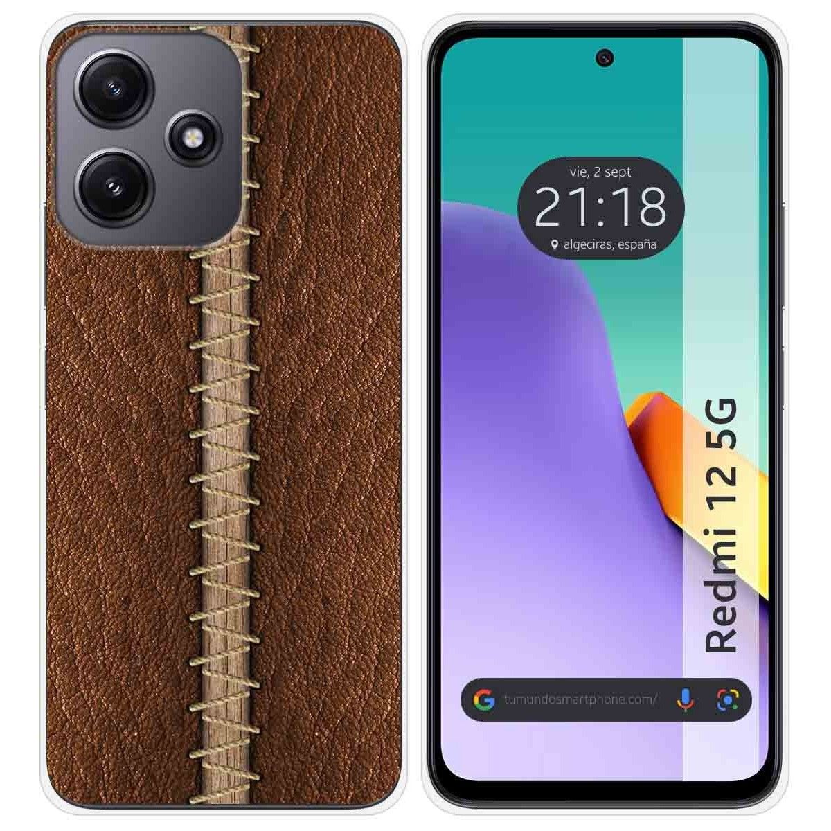 Funda Silicona para Xiaomi Redmi 12 5G diseño Cuero 01 Dibujos