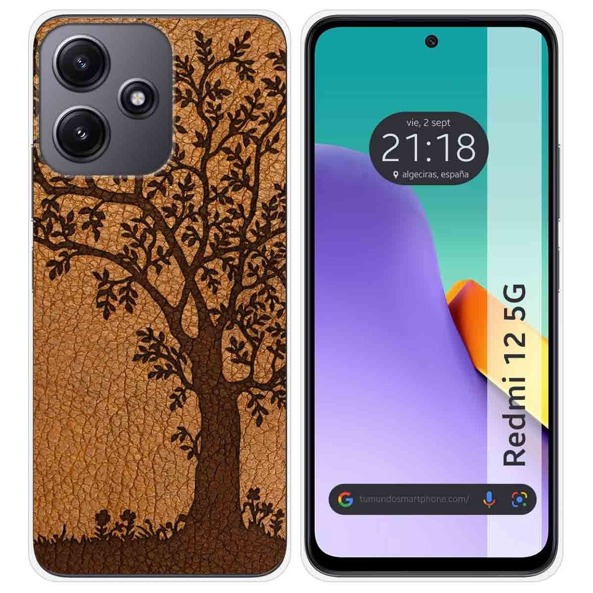 Funda Silicona para Xiaomi Redmi 12 5G diseño Cuero 03 Dibujos
