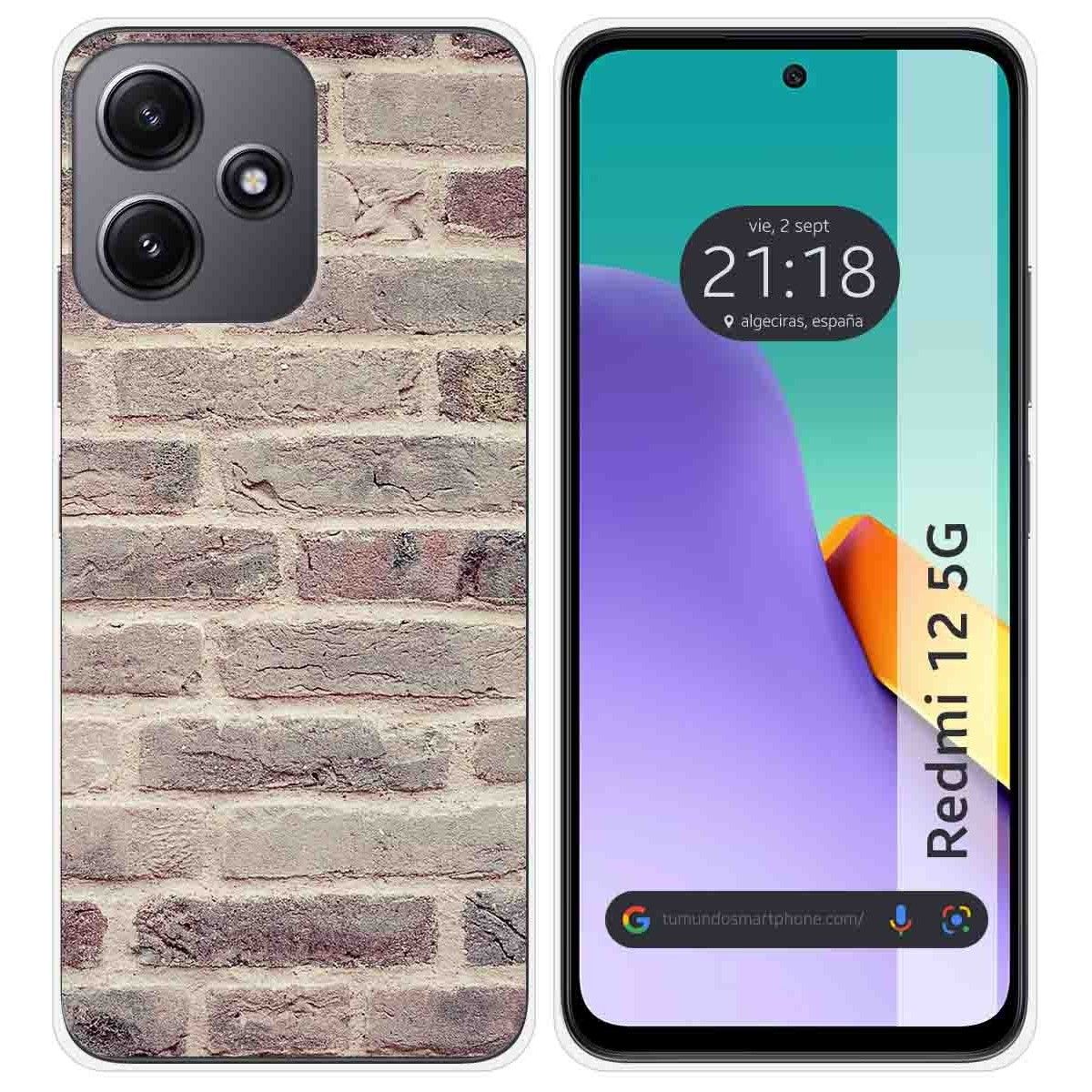 Funda Silicona para Xiaomi Redmi 12 5G diseño Ladrillo 01 Dibujos