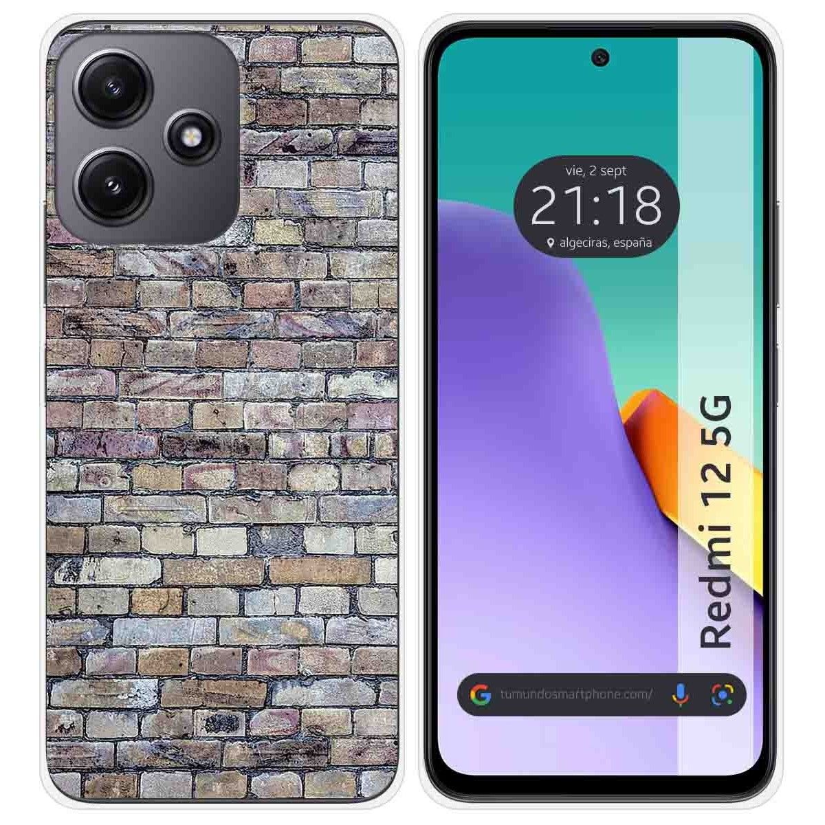 Funda Silicona para Xiaomi Redmi 12 5G diseño Ladrillo 02 Dibujos