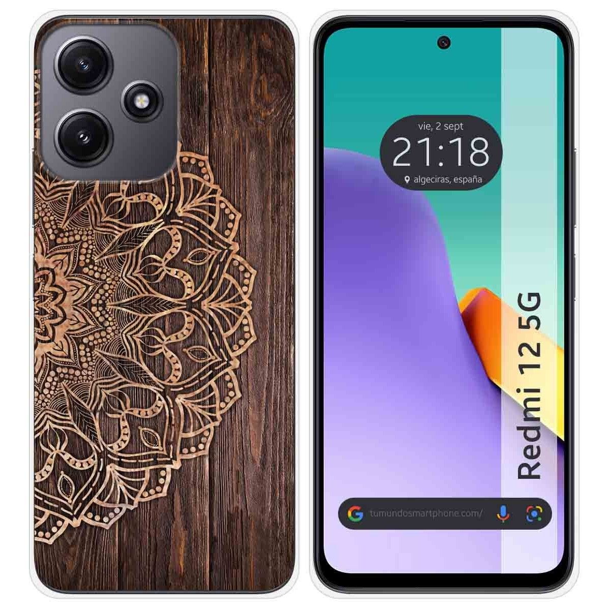 Funda Silicona para Xiaomi Redmi 12 5G diseño Madera 06 Dibujos