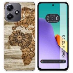 Funda Silicona para Xiaomi Redmi 12 5G diseño Madera 07 Dibujos