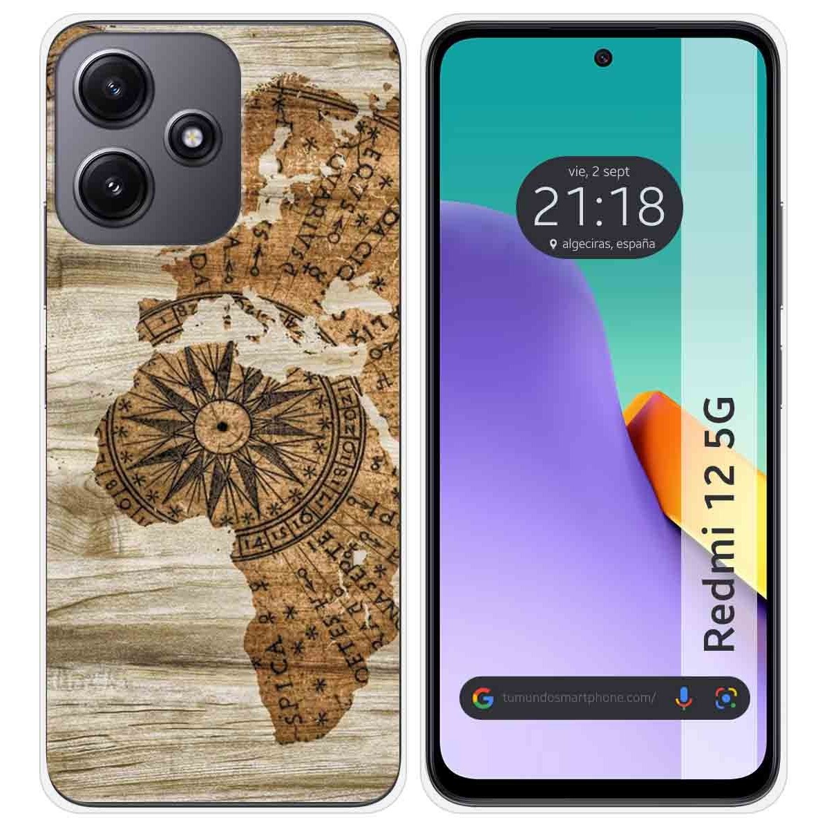 Funda Silicona para Xiaomi Redmi 12 5G diseño Madera 07 Dibujos