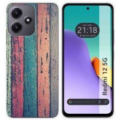 Funda Silicona para Xiaomi Redmi 12 5G diseño Madera 10 Dibujos
