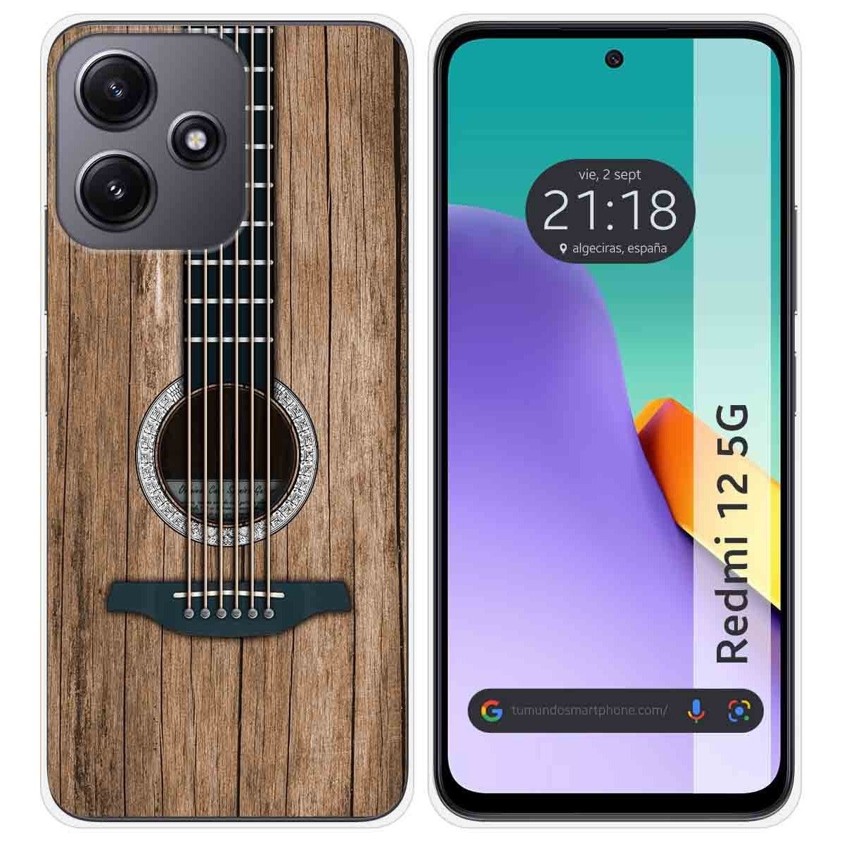 Funda Silicona para Xiaomi Redmi 12 5G diseño Madera 11 Dibujos