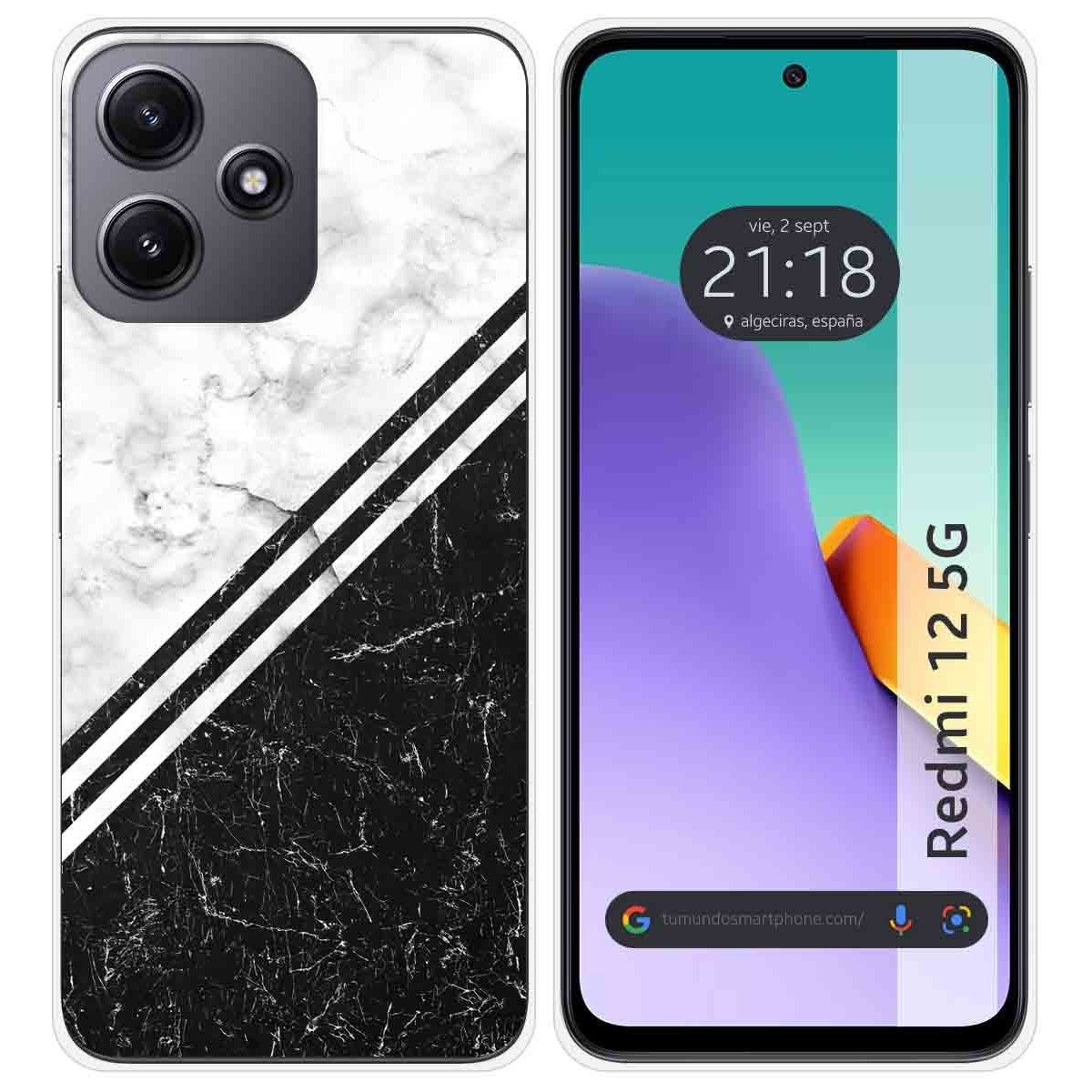 Funda Silicona para Xiaomi Redmi 12 5G diseño Mármol 01 Dibujos