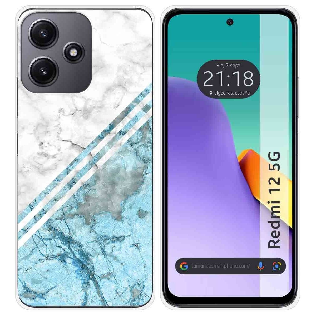 Funda Silicona para Xiaomi Redmi 12 5G diseño Mármol 02 Dibujos