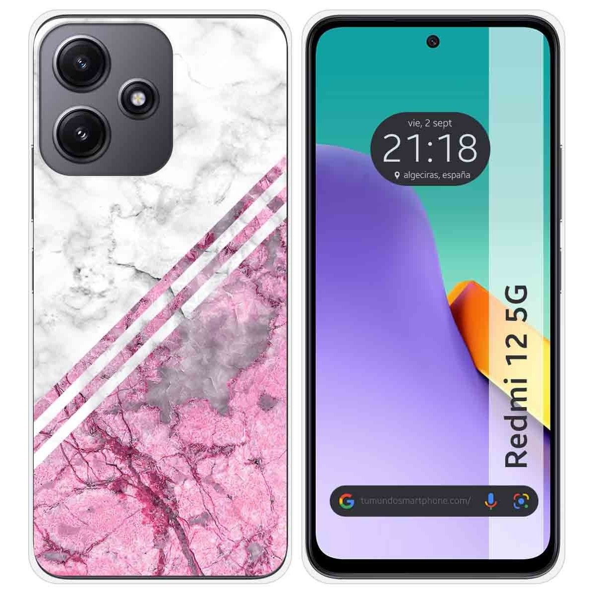 Funda Silicona para Xiaomi Redmi 12 5G diseño Mármol 03 Dibujos