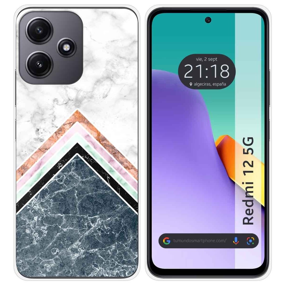 Funda Silicona para Xiaomi Redmi 12 5G diseño Mármol 05 Dibujos