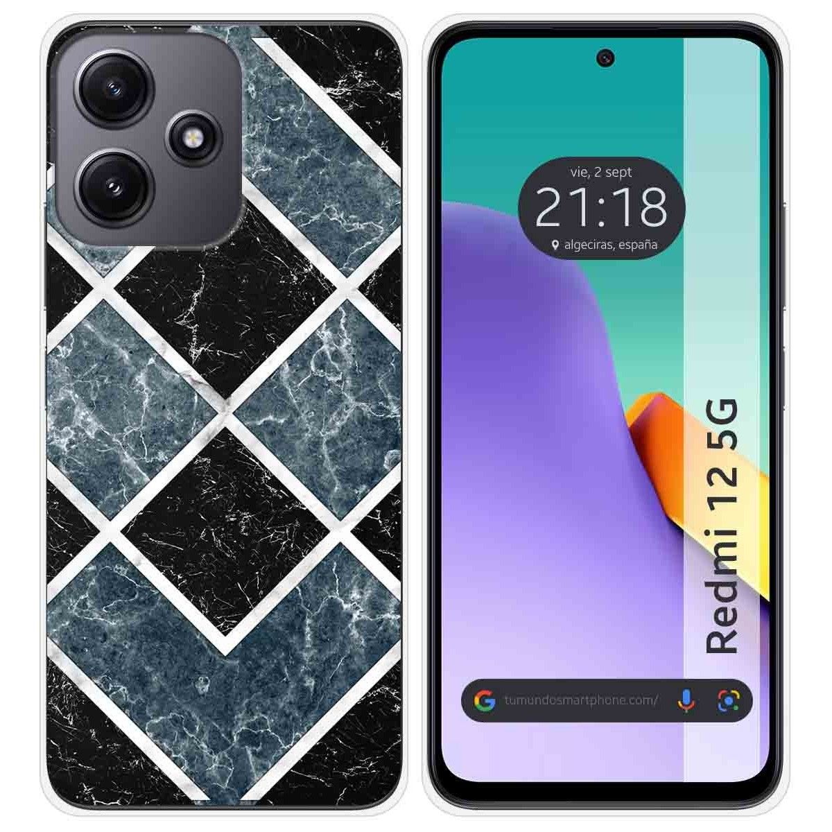 Funda Silicona para Xiaomi Redmi 12 5G diseño Mármol 06 Dibujos