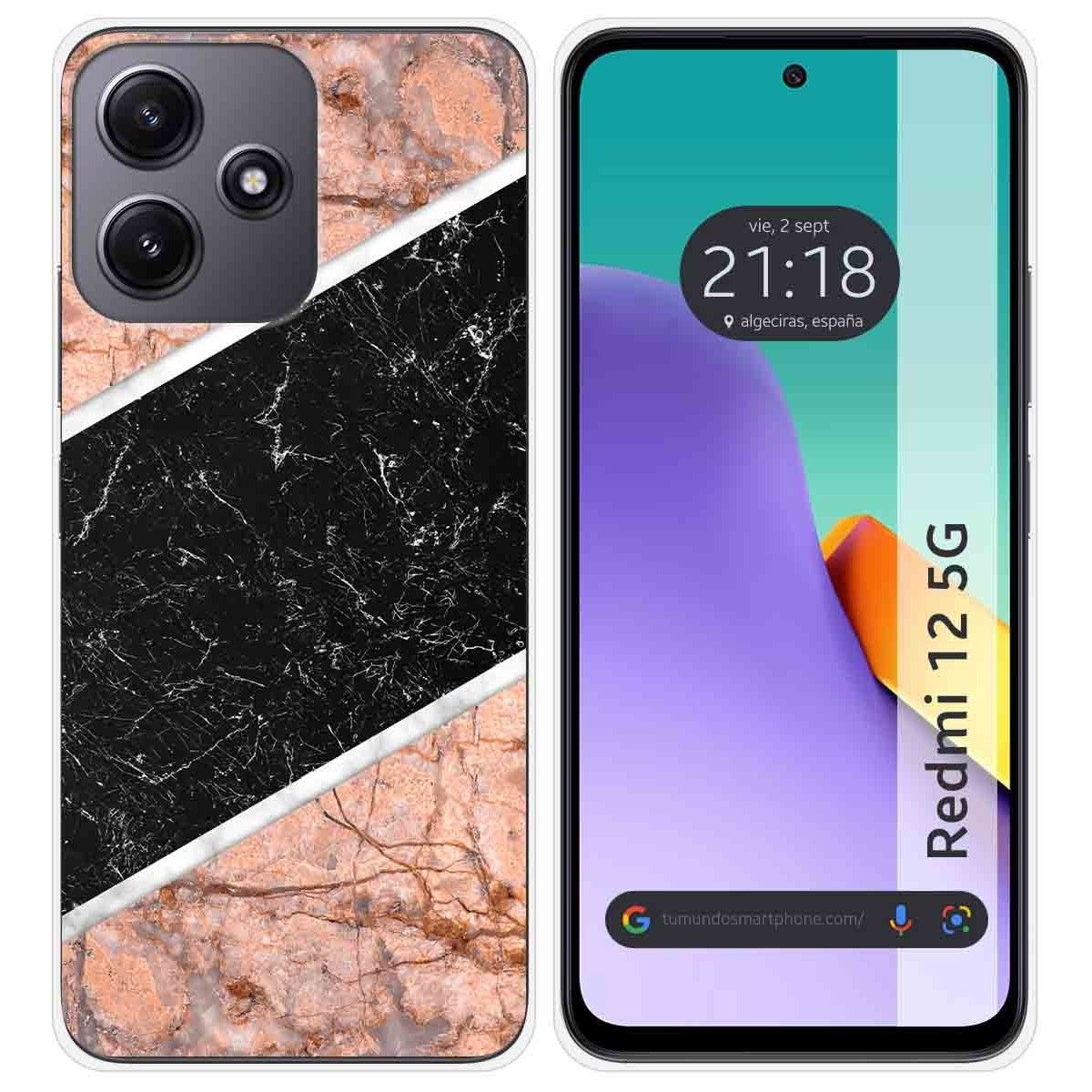 Funda Silicona para Xiaomi Redmi 12 5G diseño Mármol 07 Dibujos