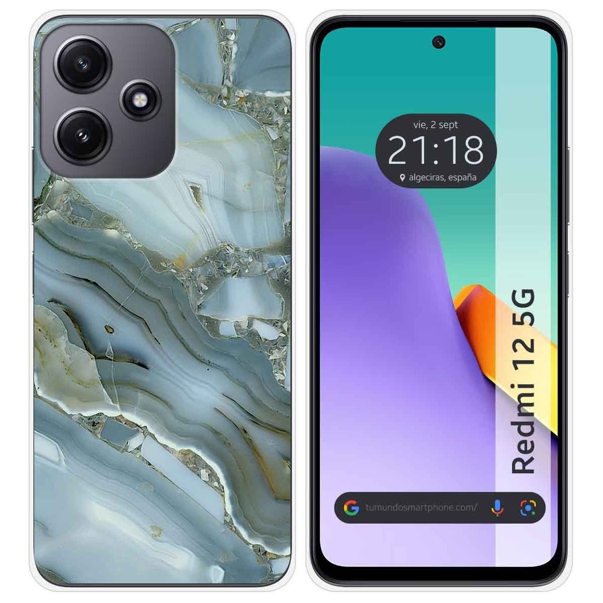 Funda Silicona para Xiaomi Redmi 12 5G diseño Mármol 09 Dibujos
