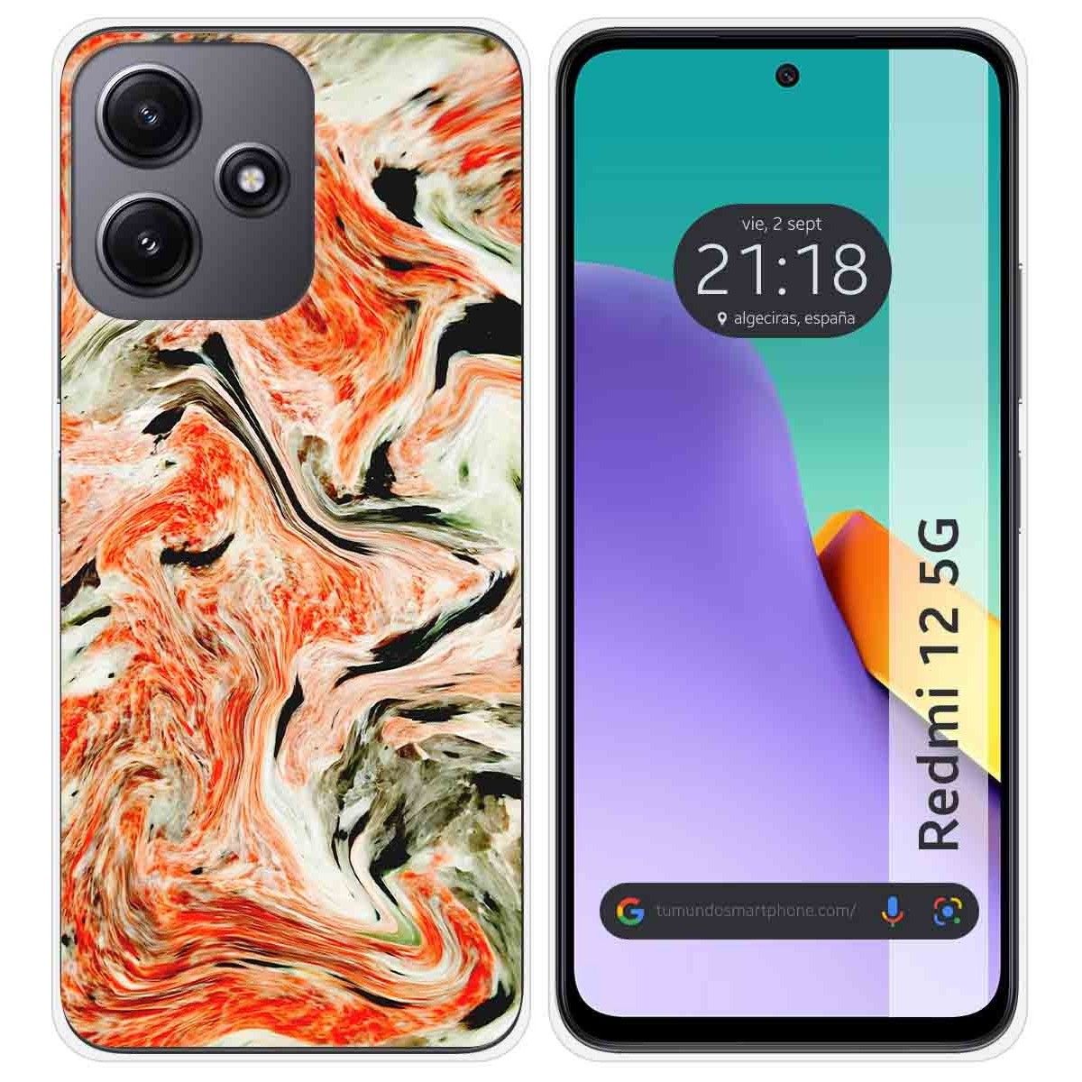 Funda Silicona para Xiaomi Redmi 12 5G diseño Mármol 12 Dibujos