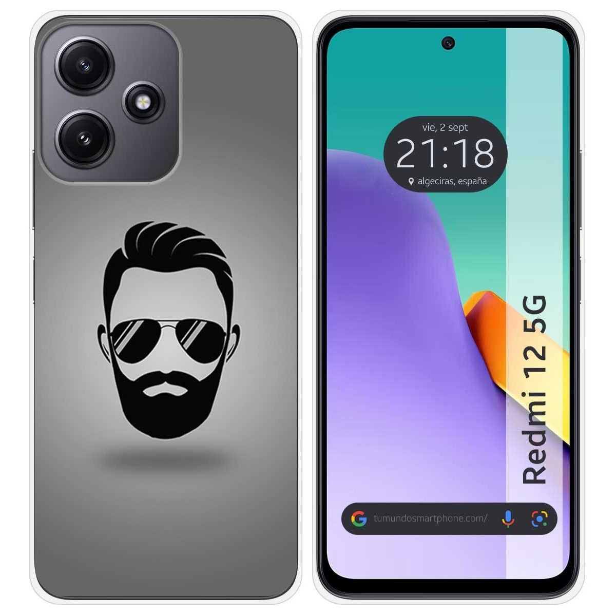 Funda Silicona para Xiaomi Redmi 12 5G diseño Barba Dibujos