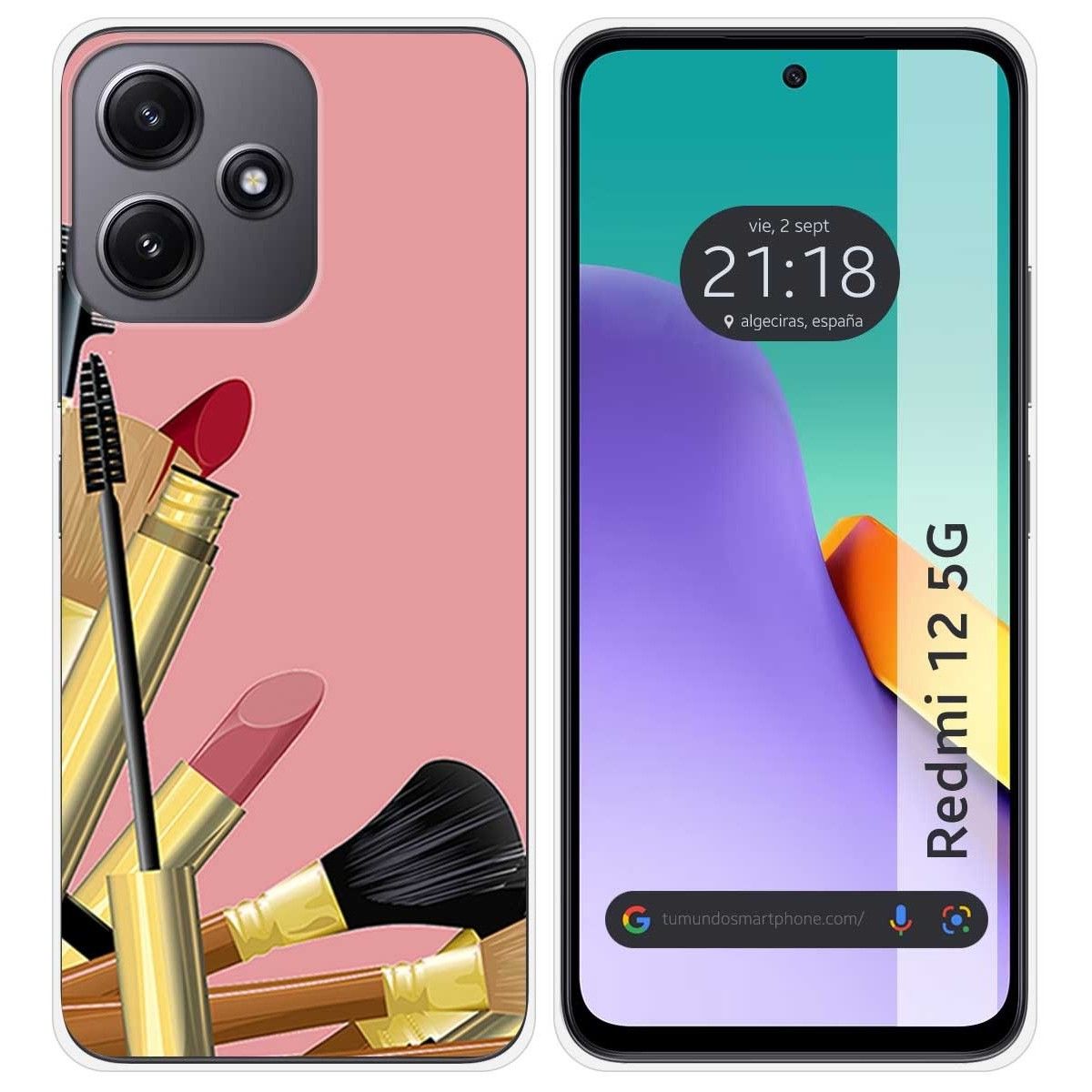 Funda Silicona para Xiaomi Redmi 12 5G diseño Brochas Dibujos