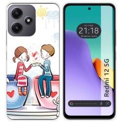 Funda Silicona para Xiaomi Redmi 12 5G diseño Café Dibujos