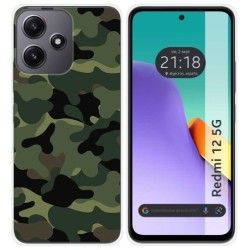 Funda Silicona para Xiaomi Redmi 12 5G diseño Camuflaje Dibujos