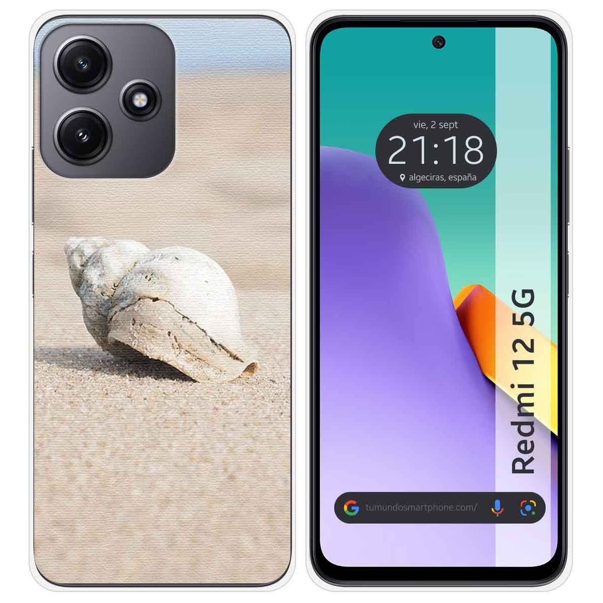 Funda Silicona para Xiaomi Redmi 12 5G diseño Concha Dibujos