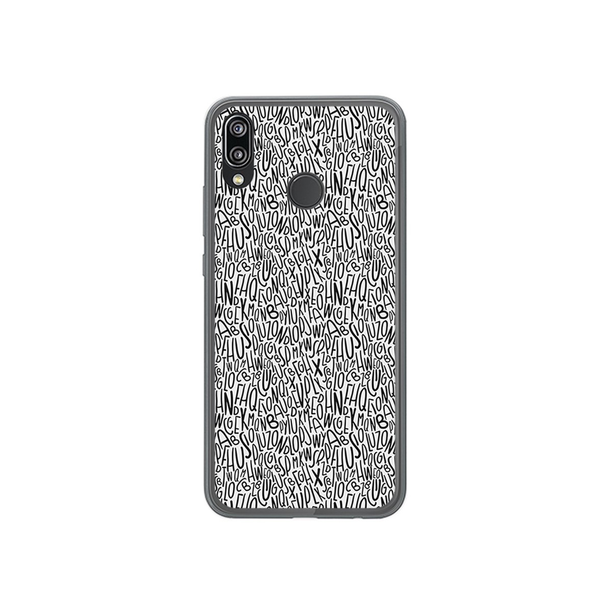 Funda Gel Tpu para Huawei P20 Lite Diseño Letras Dibujos