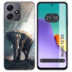 Funda Silicona para Xiaomi Redmi 12 5G diseño Elefante Dibujos