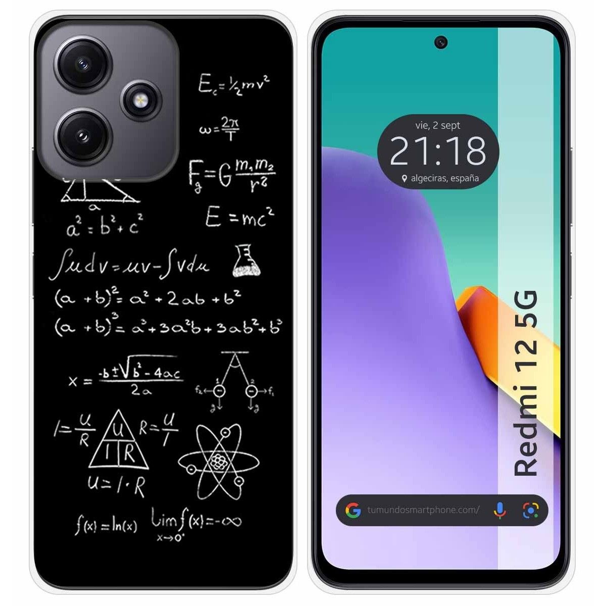Funda Silicona para Xiaomi Redmi 12 5G diseño Formulas Dibujos