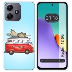 Funda Silicona para Xiaomi Redmi 12 5G diseño Furgoneta Dibujos