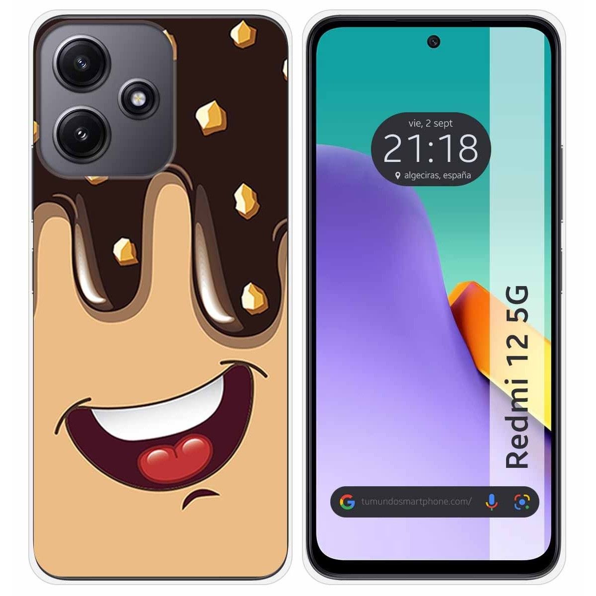 Funda Silicona para Xiaomi Redmi 12 5G diseño Helado Chocolate Dibujos