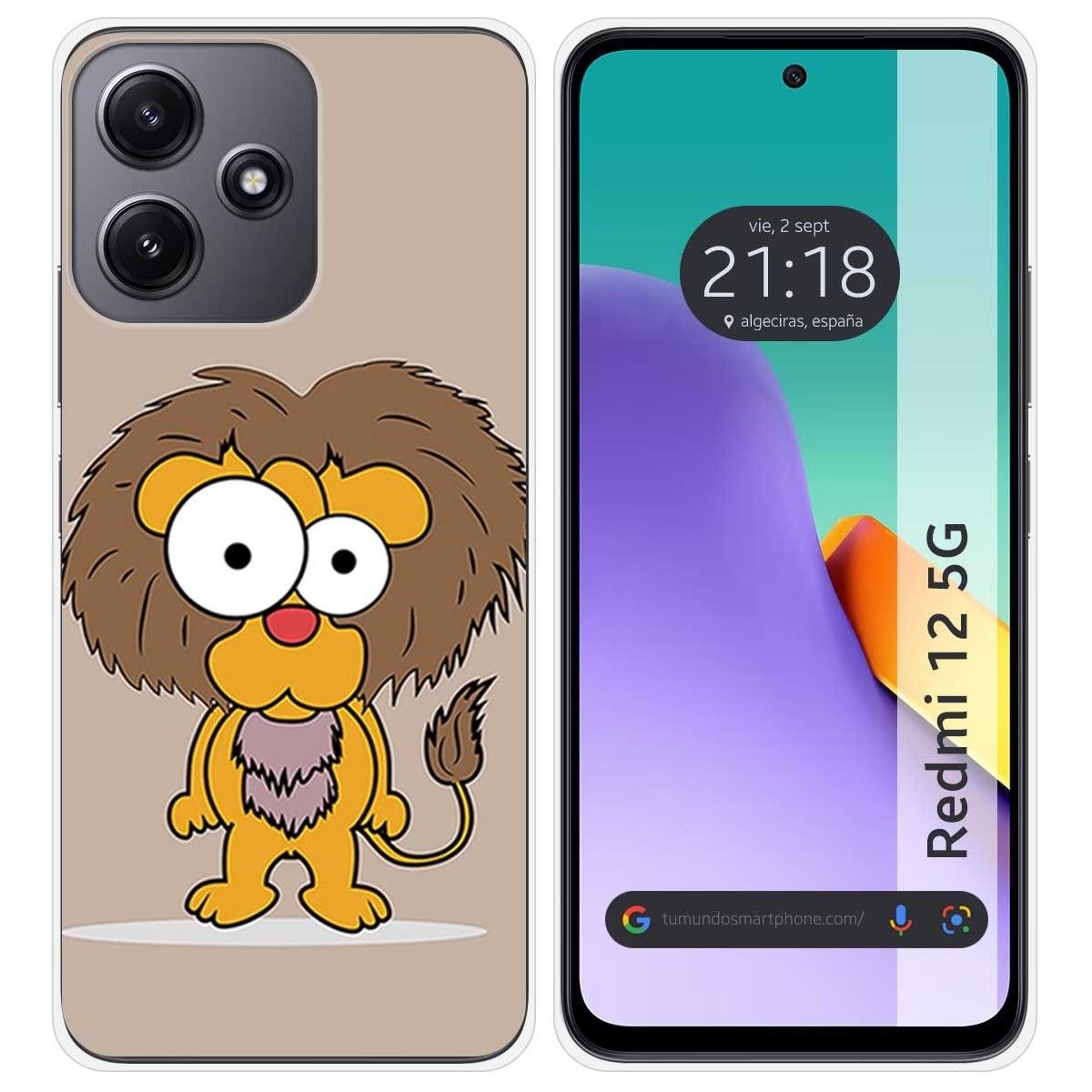 Funda Silicona para Xiaomi Redmi 12 5G diseño Leon Dibujos
