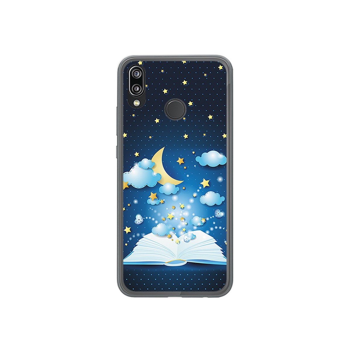 Funda Gel Tpu para Huawei P20 Lite Diseño Libro Cuentos Dibujos