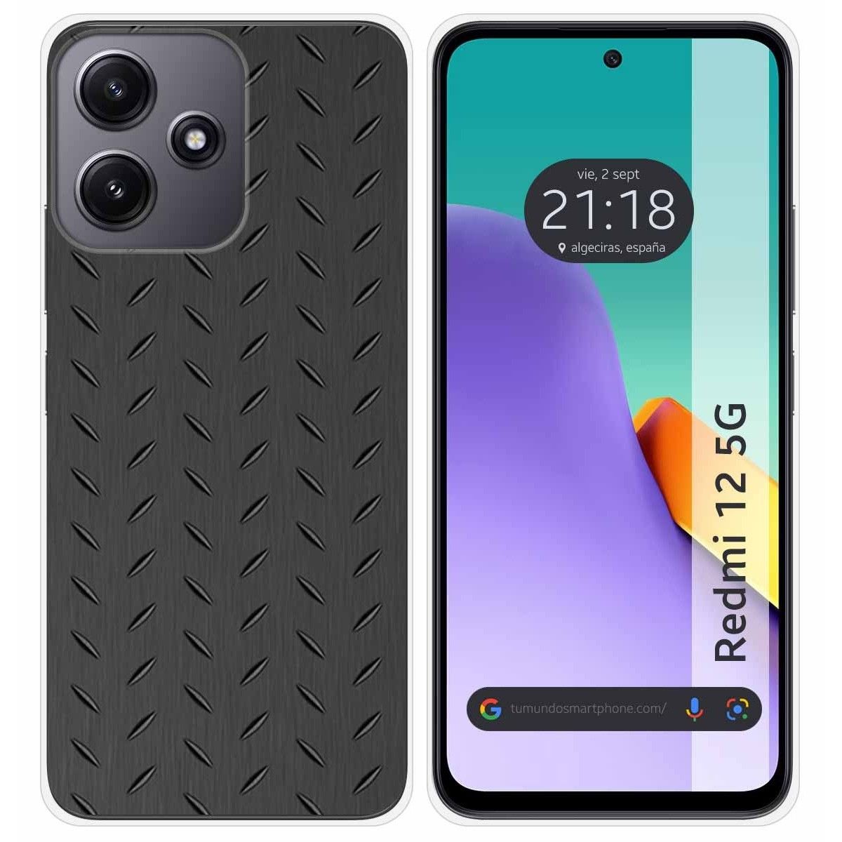 Funda Silicona para Xiaomi Redmi 12 5G diseño Metal Dibujos