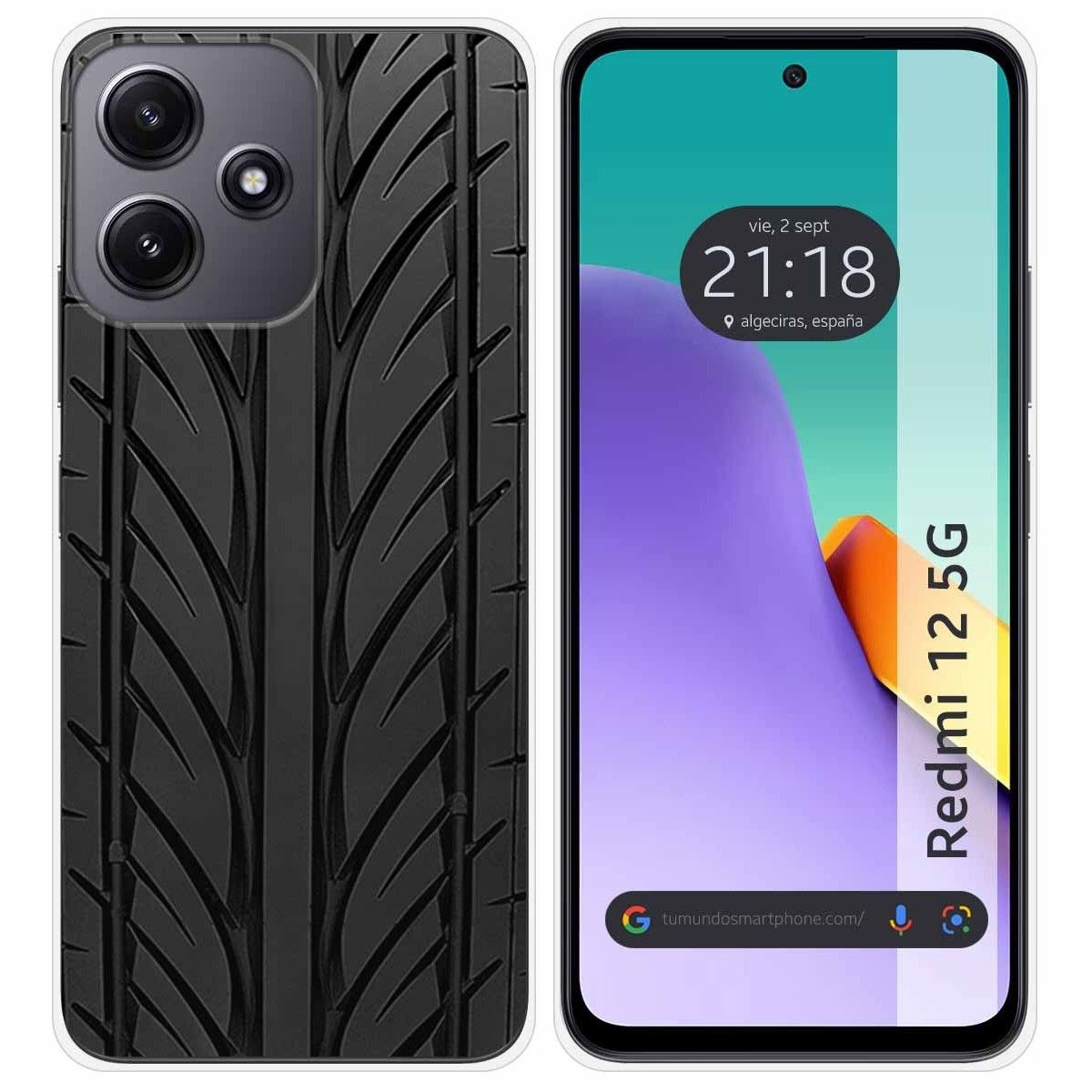 Funda Silicona para Xiaomi Redmi 12 5G diseño Neumatico Dibujos