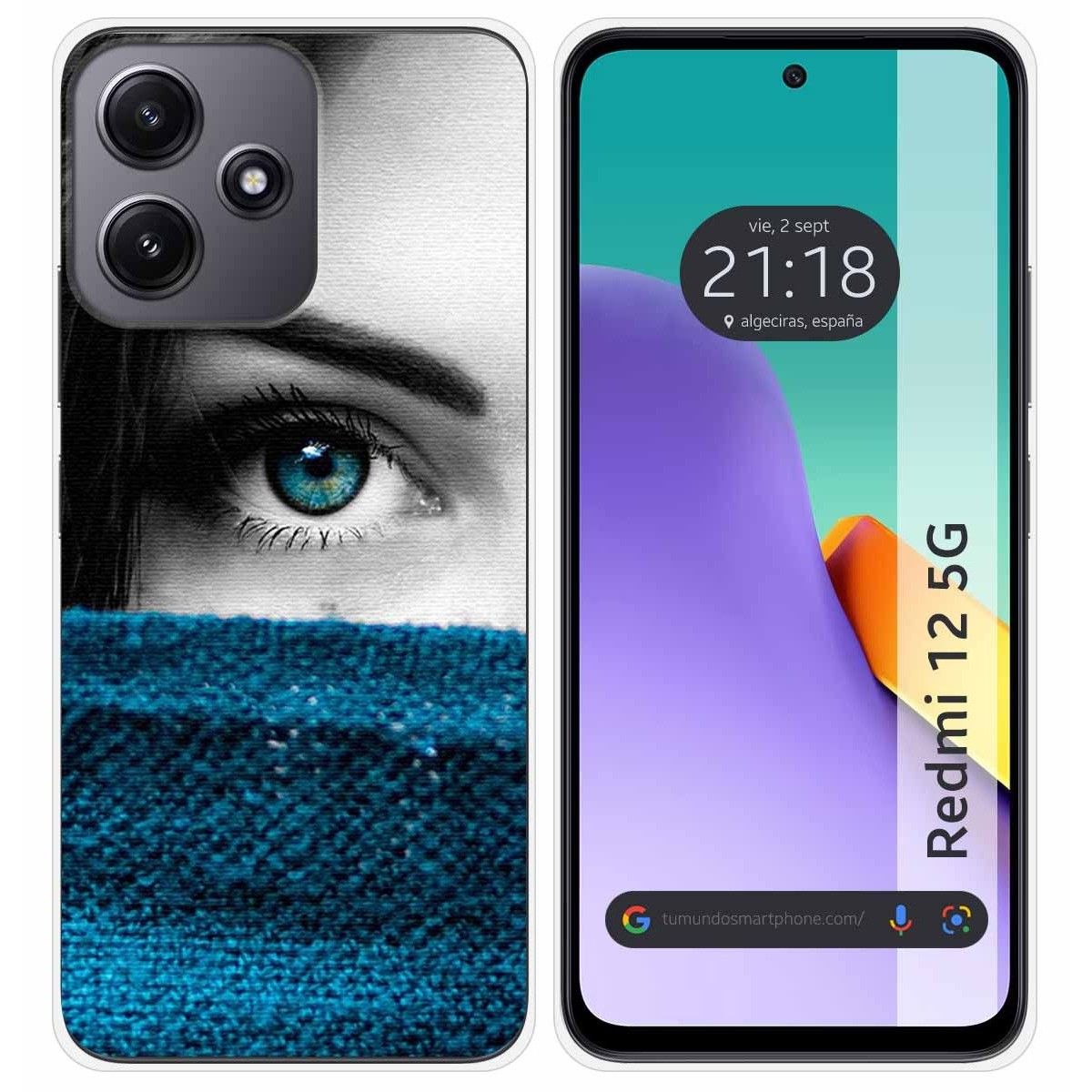 Funda Silicona para Xiaomi Redmi 12 5G diseño Ojo Dibujos