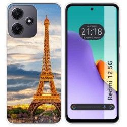 Funda Silicona para Xiaomi Redmi 12 5G diseño Paris Dibujos