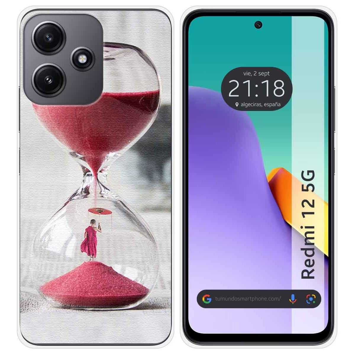 Funda Silicona para Xiaomi Redmi 12 5G diseño Reloj Dibujos