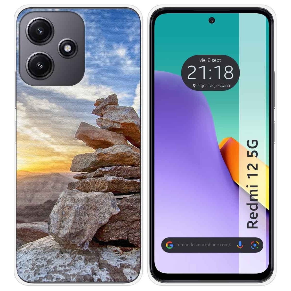 Funda Silicona para Xiaomi Redmi 12 5G diseño Sunset Dibujos