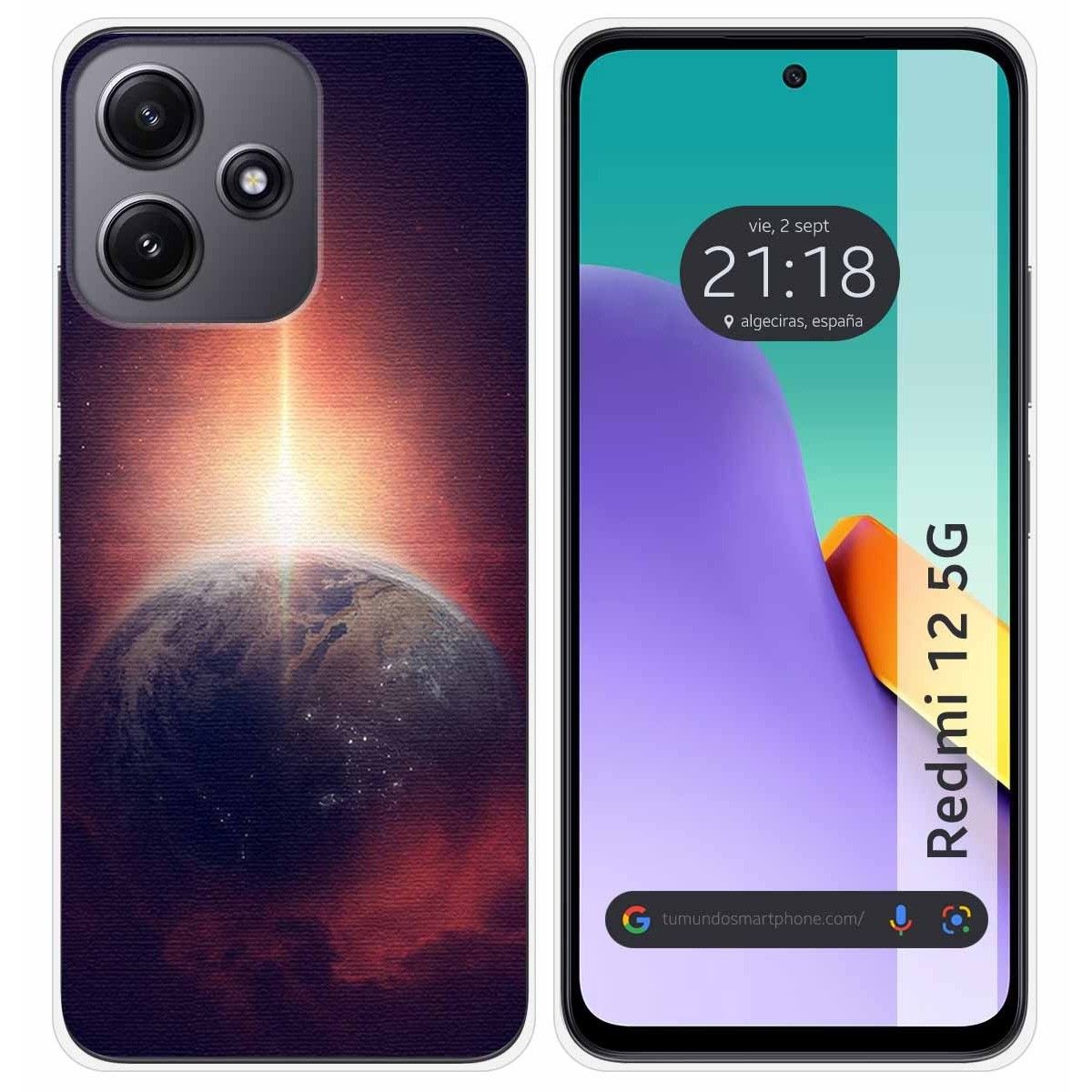 Funda Silicona para Xiaomi Redmi 12 5G diseño Tierra Dibujos