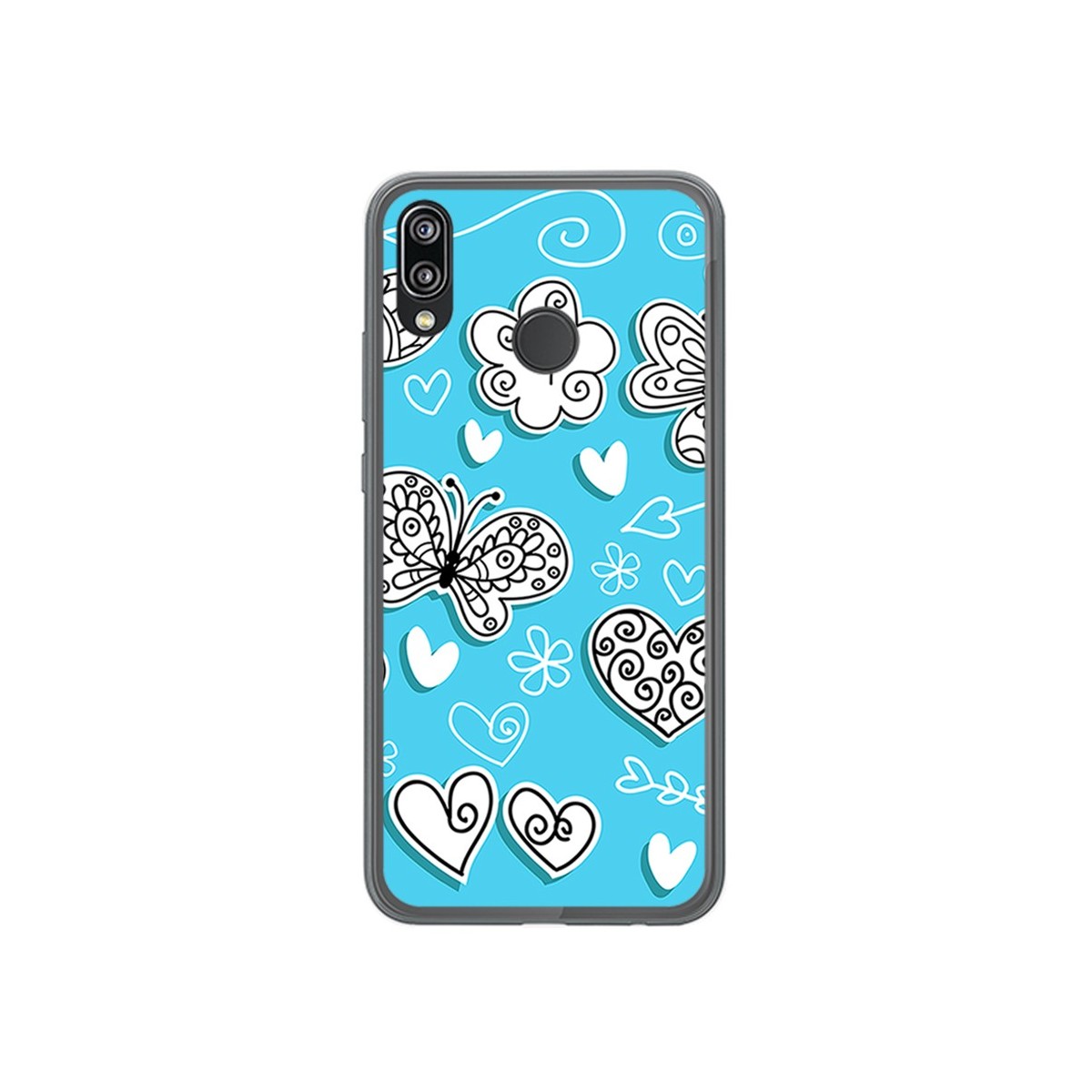 Funda Gel Tpu para Huawei P20 Lite Diseño Mariposas Dibujos