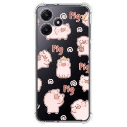 Funda Silicona Antigolpes para Xiaomi Redmi 12 5G diseño Cerdos Dibujos