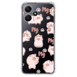 Funda Silicona Antigolpes para Xiaomi Redmi 12 5G diseño Cerdos Dibujos