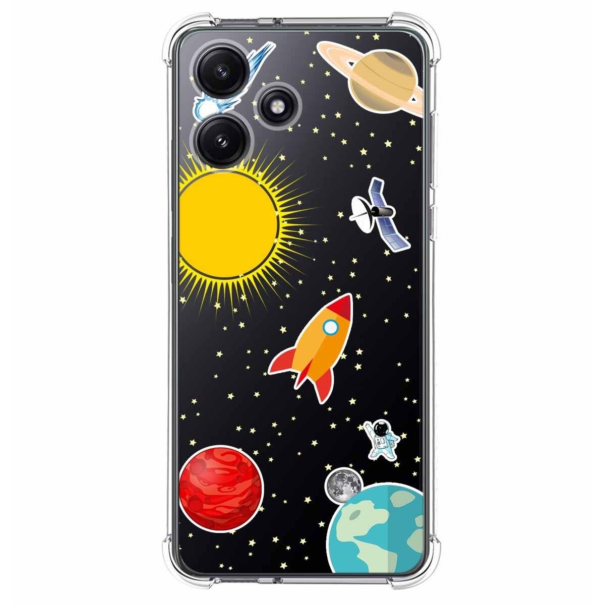 Funda Silicona Antigolpes para Xiaomi Redmi 12 5G diseño Espacio Dibujos