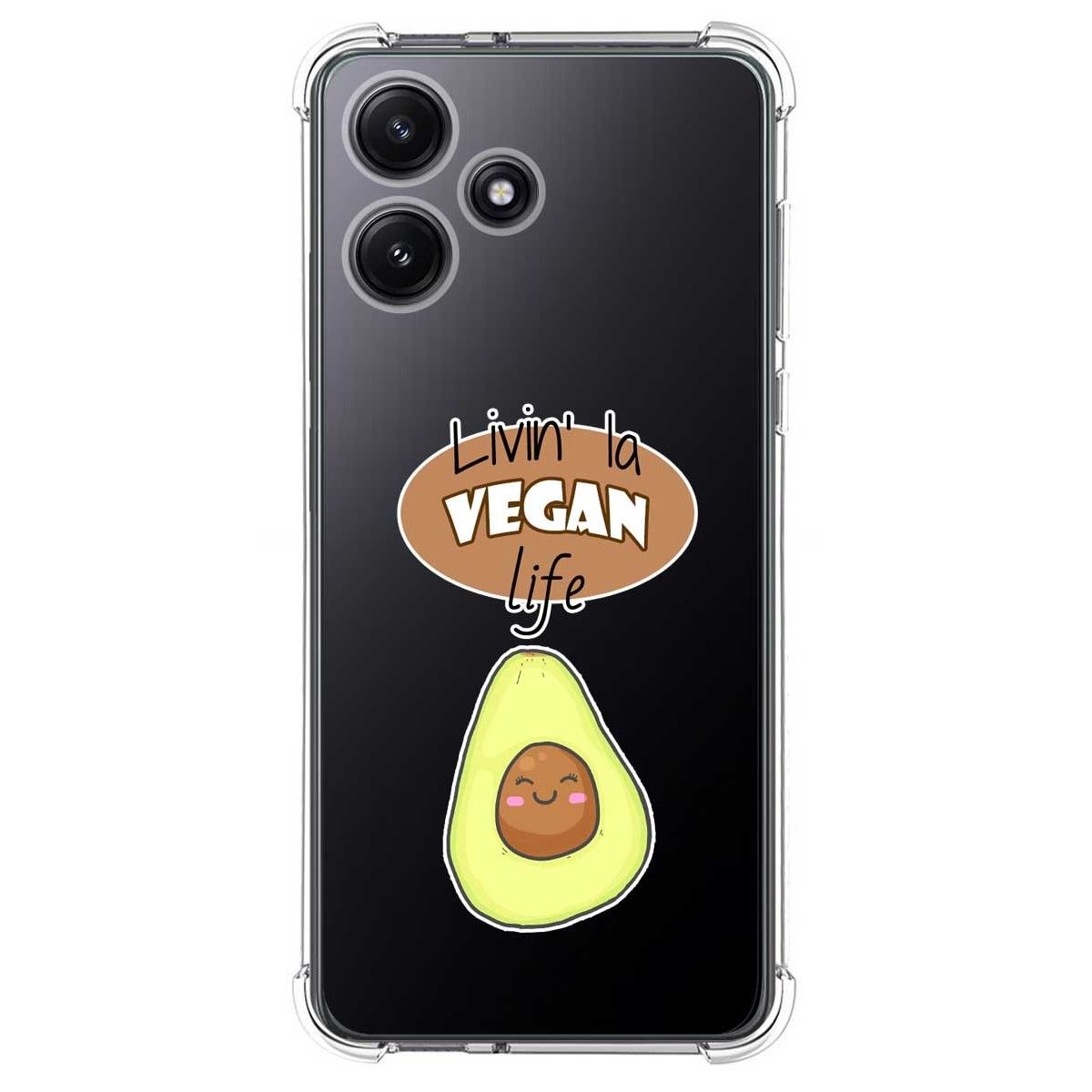 Funda Silicona Antigolpes para Xiaomi Redmi 12 5G diseño Vegan Life Dibujos