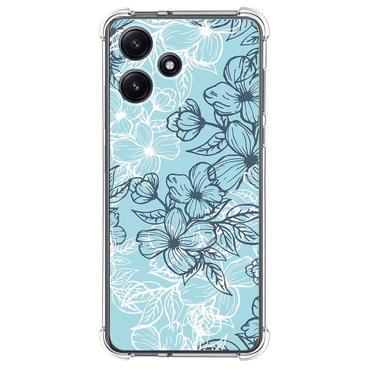 Funda Silicona Antigolpes para Xiaomi Redmi 12 5G diseño Flores 03 Dibujos