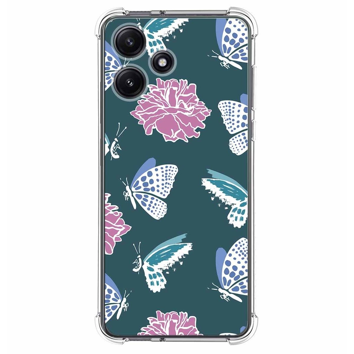 Funda Silicona Antigolpes para Xiaomi Redmi 12 5G diseño Flores 10 Dibujos